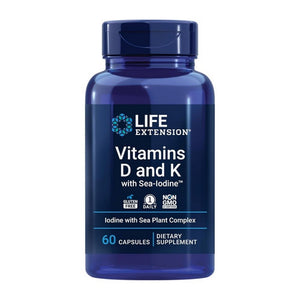 Life Extension, Vitamins D and K with Sea-Iodine, 60 Caps