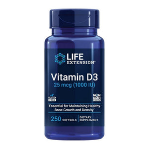 Life Extension, Vitamin D3, 25 Mcg, 250 Softgels