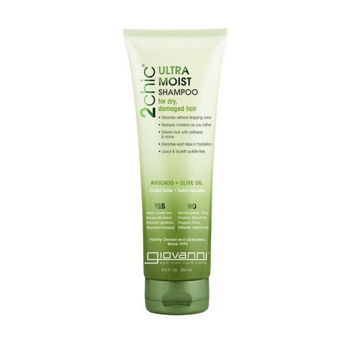 Giovanni Cosmetics, 2Chic Ultra-Moist Shampoo With Avocado And Olive Oil, 8.5 Oz