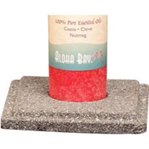 Aloha Bay, Chakra Pillar Candle Holder, Lavastone