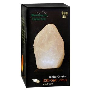 Aloha Bay, Himalayan Crystal Salt White Usb Lamp 4 Inches, 1 Count