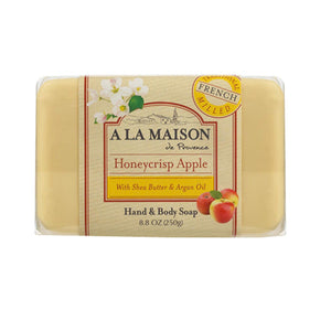 A La Maison, Hand And Body Bar Soap Honey Crisp Apple, 8.8 Oz
