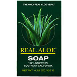 Real Aloe, Organically Grown Aloe Vera Skin Bar Soap, 4.75 Oz