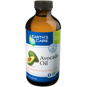 Earth's Care, 100% Natural Avocado Oil With Vitamin E, 8 Oz