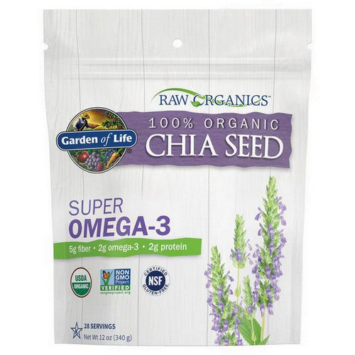 Garden of Life, Raw Organics Chia Seeds, 12 Oz