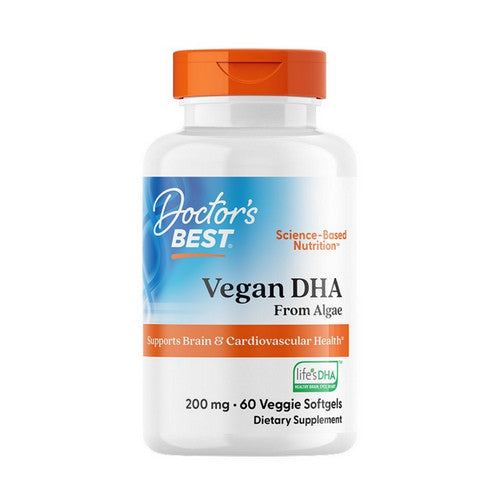 Doctors Best, Vegan DHA From Algae With Life's DHA, 200 Mg, 60 Veggie Softgels