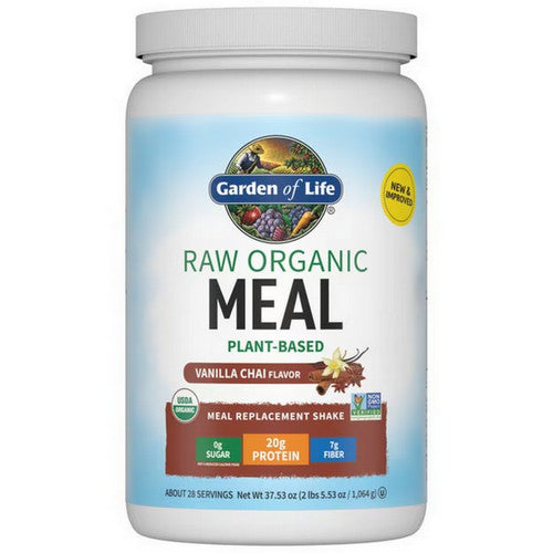 Garden of Life, RAW Organic Meal Powder Vanilla Spiced Chai, 1115g Powder