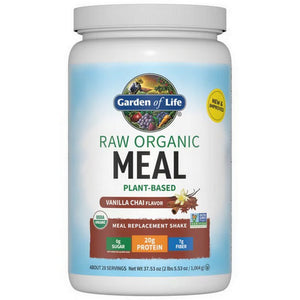 Garden of Life, RAW Organic Meal Powder Vanilla Spiced Chai, 1115g Powder