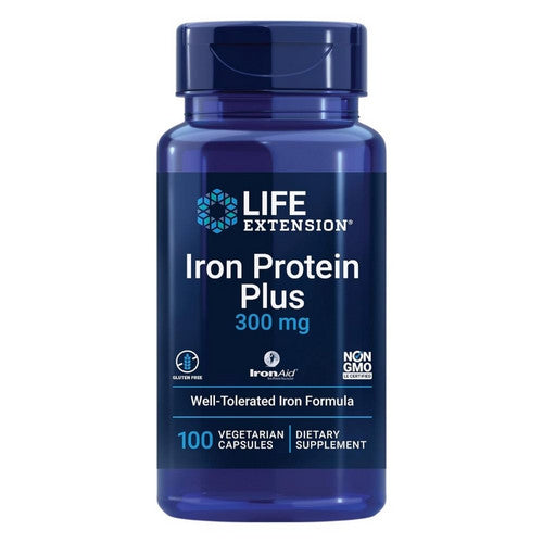 Life Extension, Iron Protein Plus, 300 Mg, 100 Veg Caps