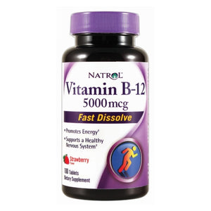 Natrol, Vitamin B12 Fast Dissolve, 5000 Mcg, 100 Tabs