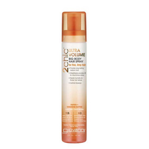 Giovanni Cosmetics, 2Chic Ultra-Volume Big Body Hair Spray Tangerine And Papaya Butter, 5 Oz