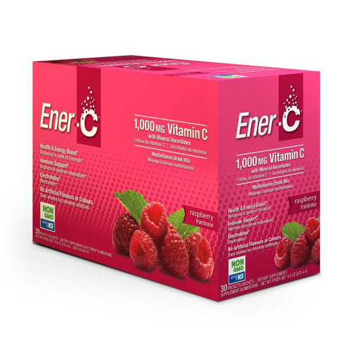 Ener-C, Vitamin C Multivitamin Drink Mix Raspberry, 1000 Mg, 30 Packets