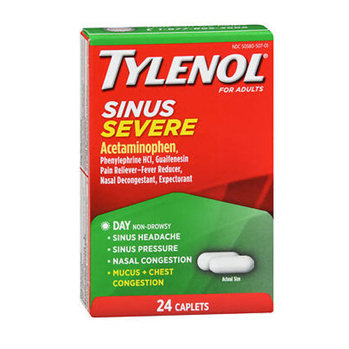 Tylenol, Sinus Severe Caplets Non-Drowsy Day, 24 Caplets