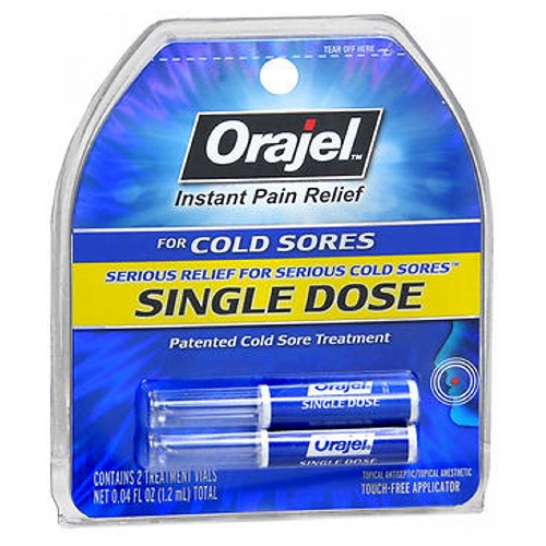 Baby Orajel, Orajel Cold Sores Single Dose Treatment Vials, 2 Vials