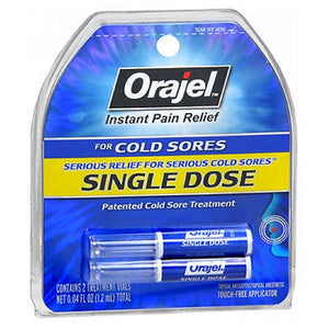 Baby Orajel, Orajel Cold Sores Single Dose Treatment Vials, 2 Vials