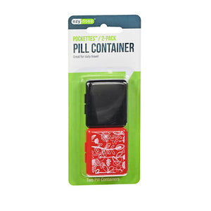 Ezy Dose, Pockettes Pill Containers Pattern, 2 Each