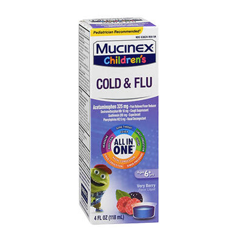 Mucinex, Children'S Cold And Flu Liquid Very Berry, 4 Oz