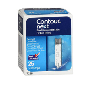 Contour, Next Blood Glucose Test Strips, 25 Strips