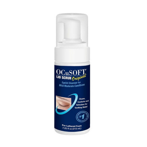 Ocusoft, Lid Scrub Original Eyelid Cleanser Pre-Lathered Foam, 7.25 Oz