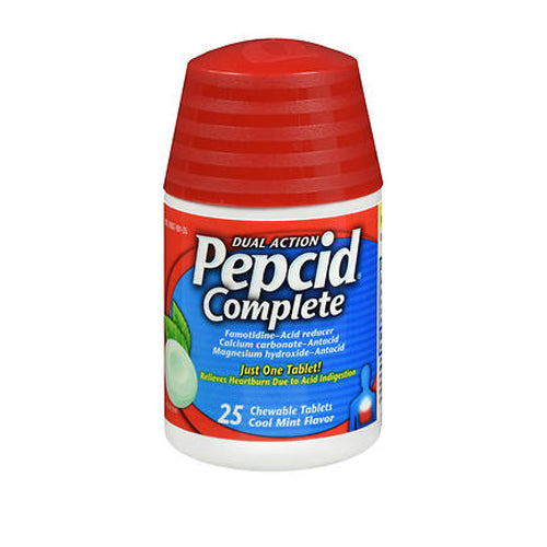 Pepcid, Complete Chewable Tablets Cool Mint, 25 Tabs