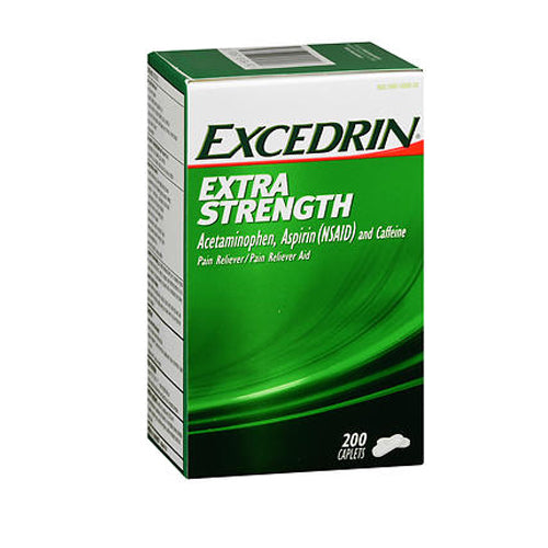 Excedrin, Extra Strength Pain Reliever Acetaminophen Aspirin, 200 caps