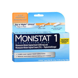 Monistat, 1 Vaginal Antifungal Combination Pack Day Or Night Ovule, 1 Each