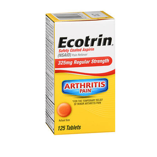 Ecotrin, Safety Coated Aspirin Regular Strength Tablets, 325 Mg, 125 Count