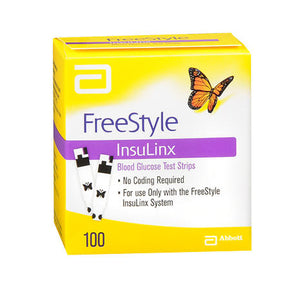 Freestyle, Insulinx Blood Glucose Test Strips, 100 Each