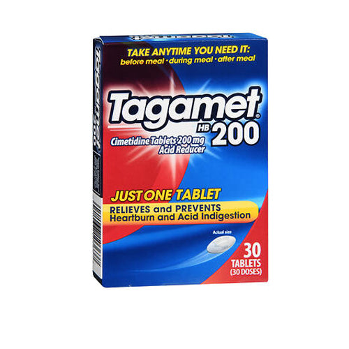 Tagamet, Hb 200 Cimetidine Acid Reducer Tablets, 200 Mg, 30 Tabs