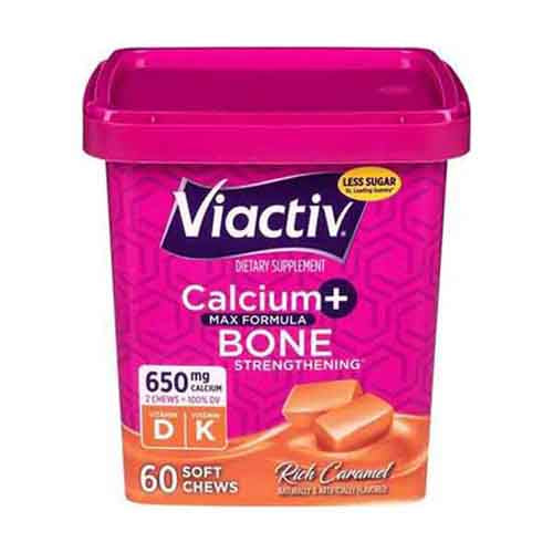 Viactiv, Calcium Plus Bone Strengthening Soft Chews Rich Caramel, 60 Count