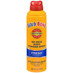 Gold Bond, No Mess Powder Spray Fresh Scent With Aloe, 7 Oz