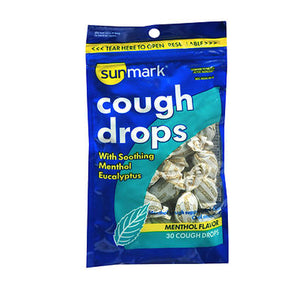 Sunmark, Cough Drops Menthol Flavor, 30 Count