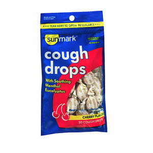 Sunmark, Cough Drops Cherry Flavor, 30 Count