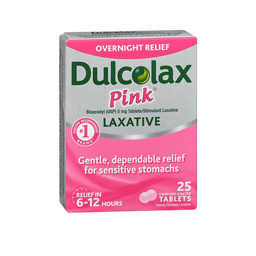 Dulcolax, Pink Laxative Comfort Coated Tablets, 5 mg, 25 Count