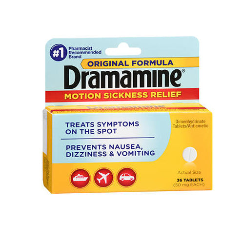 Dramamine, Original Formula Motion Sickness Relief Tablets, 50 mg, 36 Tabs