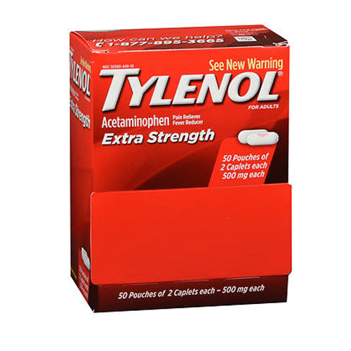 Tylenol, Extra Strength Acetaminophen Caplets, 500 Mg, 100 Each