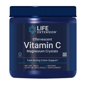Life Extension, Effervescent Vitamin C - Magnesium Crystals, 180 Grms