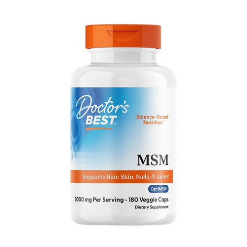 Doctors Best, MSM with OptiMSM, 3000 Mg, 180 Veggie Caps