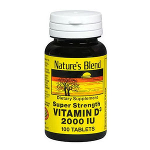Nature's Blend, Super Strength Vitamin D3, 2000 IU, 100 Tablets