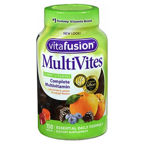 Vitafusion, Multivites Multivitamin Gummy Natural Berry Peach And Orange, 150 Each