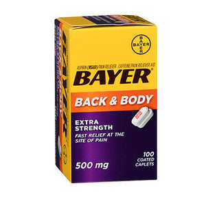 Bayer, Back And Body Coated Caplets, 100 tabs