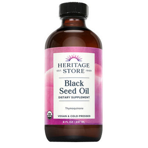Heritage Store, Organic Black Seed Oil, 8 Oz
