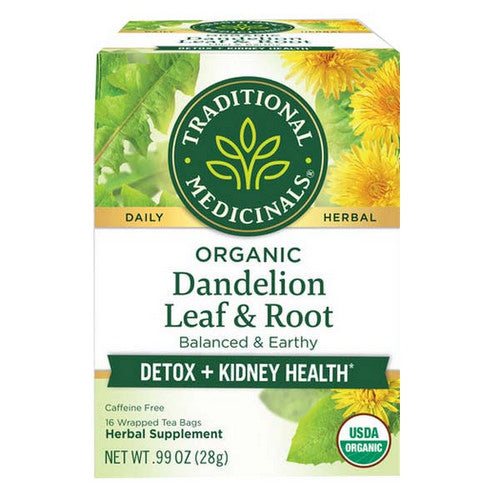 Traditional Medicinals, Organic Dandelion Leaf And Root Tea Caffeine Free, 16 Bag