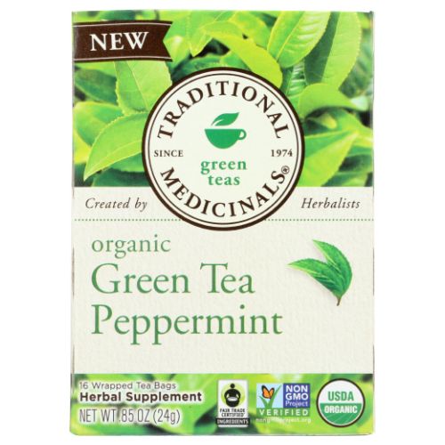 Traditional Medicinals, Organic Green Tea Peppermint, 16 Bag