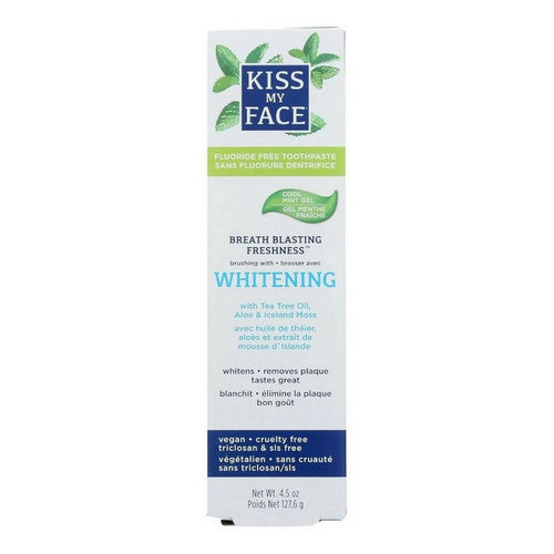 Kiss My Face, Super White Toothpaste Cool Mint Gel, 4.5 Oz