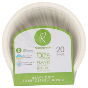 Repurpose, Bowls Compostable, 16 Oz, 20 Count (Case of 12)