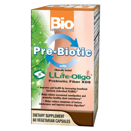 Bio Nutrition, Pre-Biotic with LLife-Oligo Prebiotic Fiber XOS, 1400 mg, 60 Veg Caps