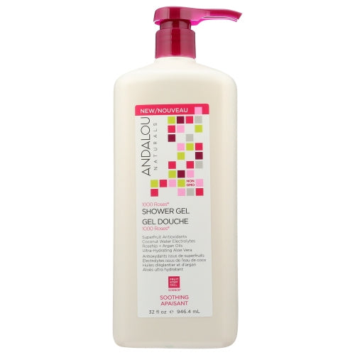 Andalou Naturals, 1000 Roses Soothing Shower Gel, 8.5 Oz