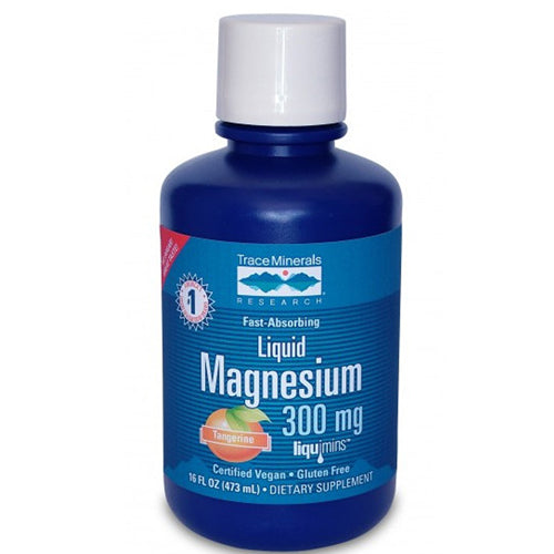 Trace Minerals, Magnesium Tangerine, 300 mg, 16 Oz
