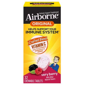 Airborne, Immune Support Chewable Tablets Very Berry, 32 Count
